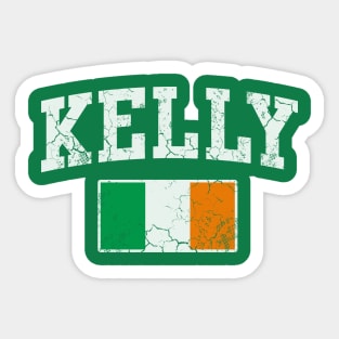 Kelly Irish Name Surname St Patrick's Day Ireland Flag Sticker